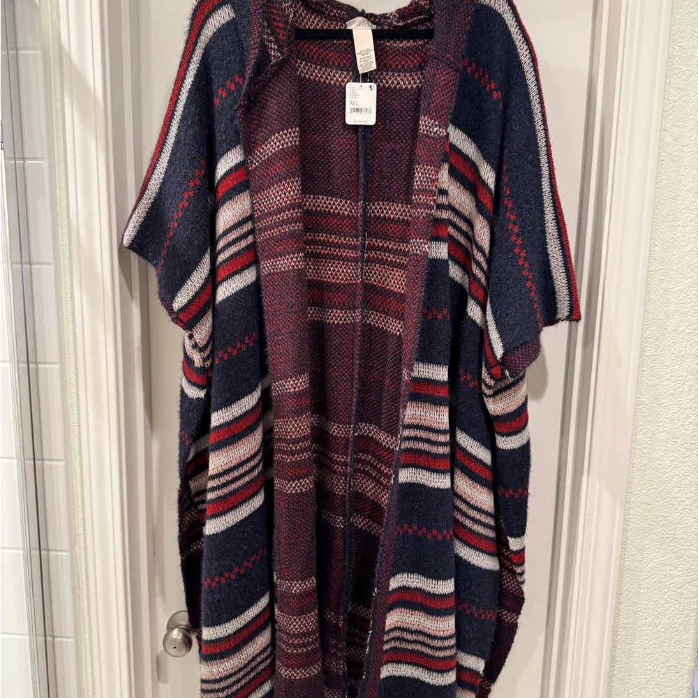 Free People Striped Knit Cardigan (ONE SIZE)